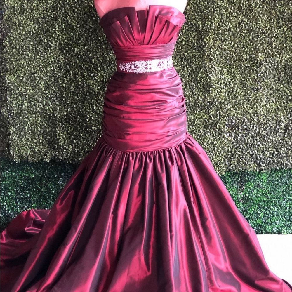 Burgundy gown